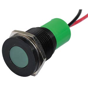 Apm Q F B G E Indicator Led V Dc Mm Wired Green Blc At