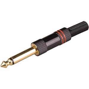 Ks Mgs Rt Jack Plug Mm Mono Gold Plated Red At Reichelt