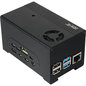 RPI STROMPI3 C B: Gehäuse für Raspberry Pi 4, StromPi 3 & Akku, Alu, schwarz bei reichelt elektronik