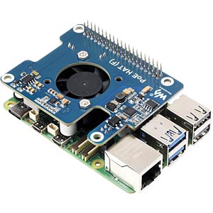 Waveshare Raspberry Pi Shield WAVESHARE Raspberry Pi - PoE Shield for Raspberry 5B | Power supply at ...
