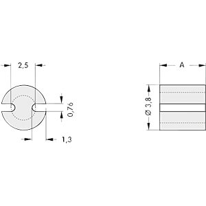 FIS DH-3V: Led Halter für 3 mm LEDs, schwarz bei reichelt elektronik