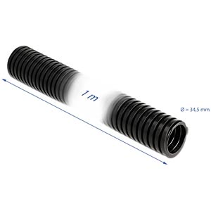 Gaine Plastique Flexible Noire Diamètre 6mm Pour Câbles - Lot De 5 Mètres, Marque LEM Select