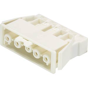 GST 18-5F B2-WS: Socket, snap-in, 5-pin, white, spring connection at ...