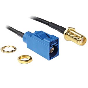 DELOCK 88581 - HF Antennenkabel FAKRA C Buchse > SMA Buchse zum Einbau RG-174 2