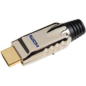 HDMI-Stecker 1.3, Vollmetall, grau / schwarz FREI HDMI-Stecker 1.3, Vollmetall, grau / schwarz FREI