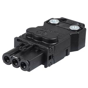 GST 15I3 B ZRW S: Connector screw connection, socket, black at reichelt ...