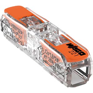 Durchgangsverbinder max. 4 mm², 2 Leiter WAGO 221-2411