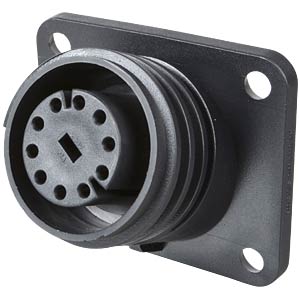 PX0941 - 10 - S: Flange mount connector, 10-pin, socket at reichelt ...