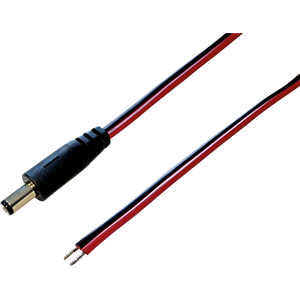 BKL 075109 - DC-Kabel Stecker 2,5/5,5mm rt/sw 0,5m