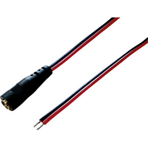 BKL 075116 - DC-Kabel Kupplung 2,1/5,5mm rt/sw 0,3m