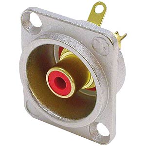 Cinch-Einbaubuchse, Farbcodierung schwarz, vergoldete Kontakte NEUTRIK NF2D-0 Cinch-Einbaubuchse, Farbcodierung schwarz, vergoldete Kontakte NEUTRIK NF2D-0