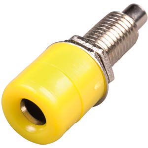 Bananenbuchse 4mm, vollisoliert, gelb FREI Bananenbuchse 4mm, vollisoliert, gelb FREI