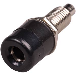 Bananenbuchse 4mm, vollisoliert, schwarz FREI Bananenbuchse 4mm, vollisoliert, schwarz FREI