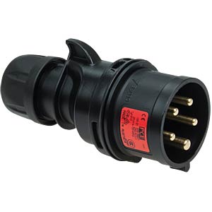 SHARK-Stecker - 32A, 5p 6h - schwarz PC ELECTRIC 025-6X SHARK-Stecker - 32A, 5p 6h - schwarz PC ELECTRIC 025-6X