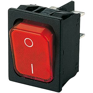 Wippschalter, 2x Aus, beleuchtet, rot I-O MARQUARDT 01835.3102-01