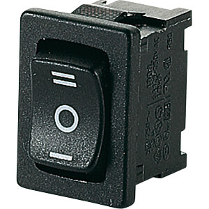 Radon Lightshop, interruttore a bilanciere incorporato, nero, 2A, 1-pin