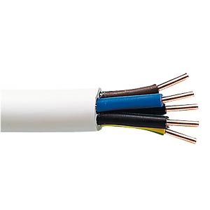 Mantelleitung NYM-J 5 X 2,5 Mm² – Elektrokabel, 25 Meter Rolle, Grau