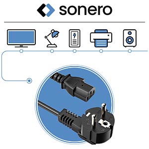 SON C13G-200B: Câble d'alimentation - prise de mise à la terre 90