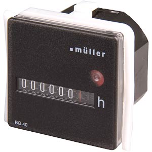 HUGO MÜLLER Operating hours counter for panel mounting 12-48V | Hour ...