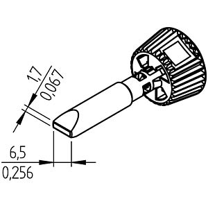 ERSA 0142CDLF65: ERSADUR soldering tip, 6.5 mm, chisel-shaped at ...
