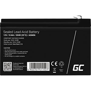 Green Cell batteria UPS Acido piombo (VRLA) 12 V 9 Ah (AGM06)