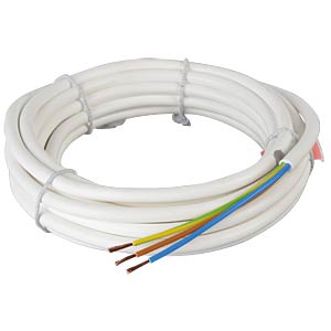 25 Meter Schlauchleitung H05VV-F 3G1,5 Mm² Weiß – Flexibles Innenkabel Für Hausgeräte Und Steckdosenleisten