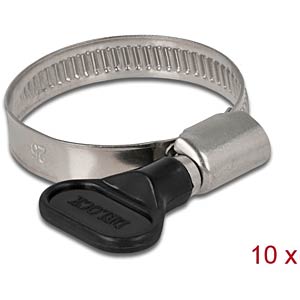 25 Stück Schlauchschellen Mit Verstellbarem Griff, Edelstahl – 5 Größen Von 10-38 Mm, Werkzeuglos Montierbar
