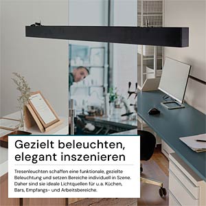 LUXULA LED Büro-/Tresenleuchte Up&Down, schwarz, 30 W, CCT, 3600 lm | Deckenleuchten, Wandleuchten günstig kaufen