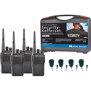 MIDLAND G15 S3 - Business PMR Security-Koffer 4er Set