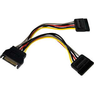 ST PYO2SATA - 15-pin SATA Y-Splitterkabel