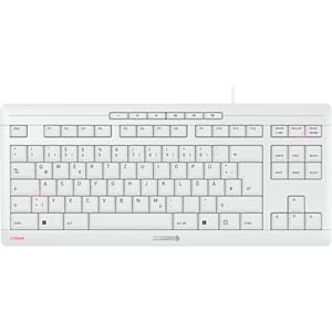 JK-8600DE-0: Tastatur, DE USB, reichelt bei elektronik weiß-grau, kompakt