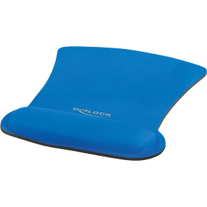 DELOCK 12699 - Mauspad mit Handballenauflage ergonomisch blau