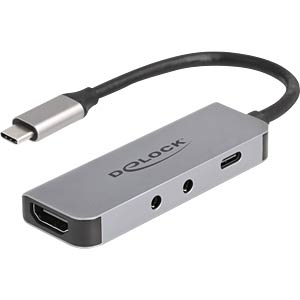 DELOCK Adapter, USB-C > HDMI, 4K 60Hz, 2x 3,5 mm, USB-C | USB-Grafiklösungen günstig kaufen