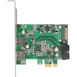 Carte Extension PCI-E USB 3.0 19 Broches - 2 Ports USB 3.0 20 Broches Interne - Adaptateur PCIE 1x Hub USB 5 Gbps