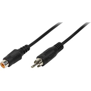 LogiLink Audio-Kabel 10m – Cinch Stecker Auf Buchse, Schwarz