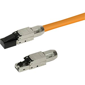 LogiLink Cat.6A STP Feldkonfektionierbarer Verbinder – 10GbE, Geschirmt, Werkzeuglos Montierbar