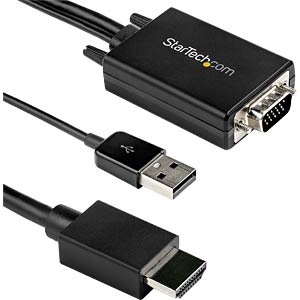 VGA to HDMI A connector, USB audio, 1920 x 1200, m