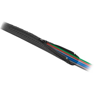 DELOCK 18852: Plastic braided cable sleeve, Ø 9 mm, black, 2 m at