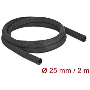 DELOCK 19181 - Gewebeschlauch selbstschließend 2 m x 25 mm schwarz