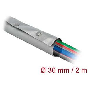 DELOCK 20727 - Kabelschutzschlauch mit Knopfverschluss 2 m x 30 mm