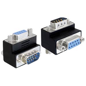 DELOCK 65264 - Adapter Sub-D Buchse>Sub-D Stecker 90° gew.