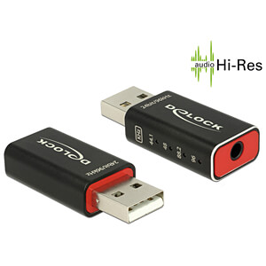 DELOCK 65899 - Delock Adapter USB 2.0 Sound 24 bit / Hifi HighRes Audio Support