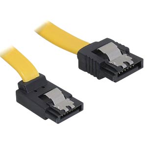 DELOCK 82472 - Kabel SATA 30cm gelb ob/ge Metall