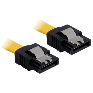 DELOCK 82473 - Kabel SATA 30cm gelb ge/ge Metall