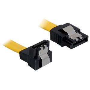 DELOCK 82482 - Kabel SATA 70cm gelb un/ge Metall