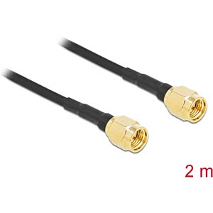 DELOCK 90469 - SMA Stecker zu SMA Stecker LMR/CFD100 2 m