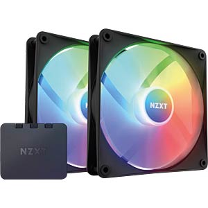 Nzxt Rf-c14df-b1: Nzxt F140 Core Rgb Double Pack, 140 Mm Pwm Black At 