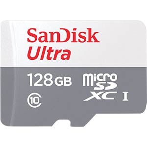 SDSQUNR128GGN3MA: Carte mémoire microSDXC 128 Go, SanDisk Ultra chez  reichelt elektronik