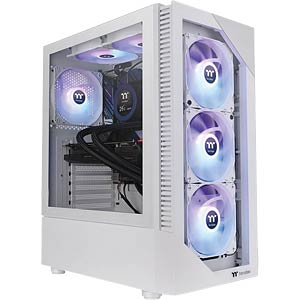 TT 33676: Thermaltake View 200 TG ARGB ATX housing, white at reichelt ...