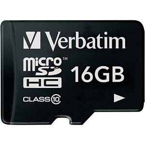 VERBATIM 44010 - MicroSDHC-Speicherkarte 16GB